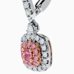 Earrings|Effy Jewelry 18K Two Tone White and Pink Diamond Drop Earrings