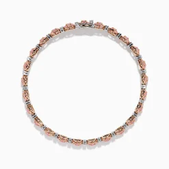 Bracelets|Effy Jewelry 18K Two Tone White u0026 Pink Diamond Bracelet