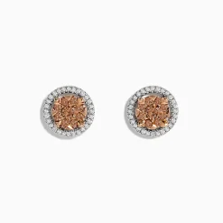 Earrings|BH Multi 14K Two-Tone Gold Espresso Diamond Stud Earrings