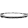 Bracelets|Effy Jewelry 14K White Gold Black and White Diamond Bangle, 2.13 TCW