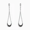 Earrings|Effy Jewelry 14K White Gold Black and White Diamond Drop Earrings, 1.70 TCW