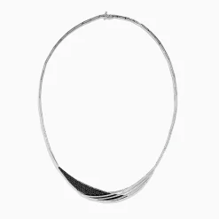 Necklaces & Pendants|Effy Jewelry 14K White Gold Black and White Diamond Necklace
