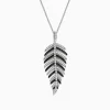 Necklaces & Pendants|Effy Jewelry 14K White Gold Black and White Diamond Pendant, .89 TCW