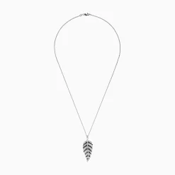 Necklaces & Pendants|Effy Jewelry 14K White Gold Black and White Diamond Pendant, .89 TCW