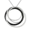Necklaces & Pendants|Effy Jewelry 14K White Gold Black and White Diamond Pendant, 1.06 TCW
