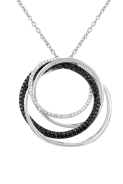Necklaces & Pendants|Effy Jewelry 14K White Gold Black and White Diamond Pendant, 1.06 TCW