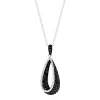 Necklaces & Pendants|Effy Jewelry 14K White Gold Black and White Diamond Pendant, 0.86 TCW