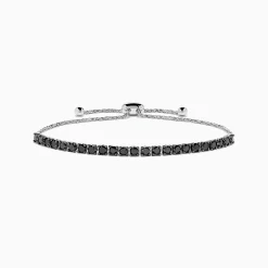 Bracelets|BH Multi 14K White Gold Black Diamond Bolo Bracelet