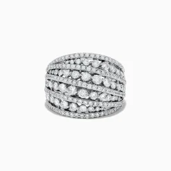 Rings|Effy Jewelry 14K White Gold Diamond Dome Band