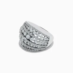 Rings|Effy Jewelry 14K White Gold Diamond Dome Band