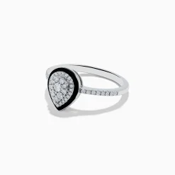 Rings|Effy Jewelry 14K White Gold Diamond Enamel Ring