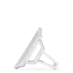 Rings|Effy Jewelry 14K White Gold Diamond Geometric Ring, 0.66 TCW