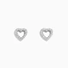 Earrings|Effy Jewelry 18K White Gold Diamond Heart Stud Earrings