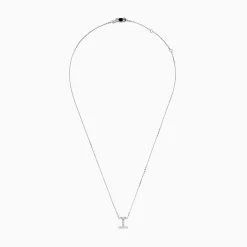 Necklaces & Pendants|Effy Jewelry 14K White Gold Diamond Initial "I" Pendant