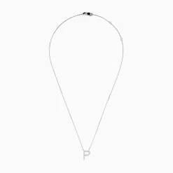 Necklaces & Pendants|Effy Jewelry 14K White Gold Diamond Initial "P" Pendant