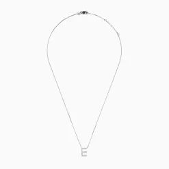 Necklaces & Pendants|Effy Jewelry 14K White Gold Diamond Initial "E" Pendant
