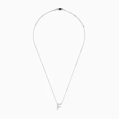 Necklaces & Pendants|Effy Jewelry 14K White Gold Diamond Initial "F" Pendant