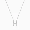Necklaces & Pendants|Effy Jewelry 14K White Gold Diamond Initial "H" Pendant