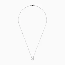 Necklaces & Pendants|Effy Jewelry 14K White Gold Diamond Initial "G" Pendant