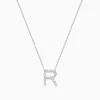 Necklaces & Pendants|Effy Jewelry 14K White Gold Diamond Initial "R" Pendant