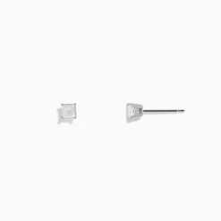 Earrings|Effy Jewelry 14K White Gold Diamond Solitaire Stud Earrings, 0.25 TCW