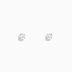 Earrings|Effy Jewelry 14K White Gold Diamond Solitaire Stud Earrings 0.50 TCW