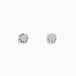 Earrings|Effy Jewelry 14K White Gold Diamond Solitaire Stud Earrings 0.59 TCW