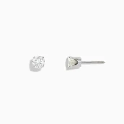 Earrings|Effy Jewelry 14K White Gold Diamond Solitaire Stud Earrings 1.00 TCW