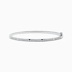 Bracelets|Effy Jewelry 14K White Gold Diamond Spike Bangle