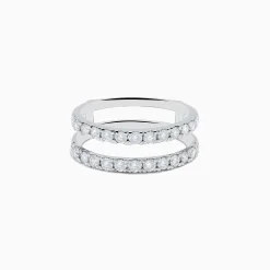 Rings|Effy Jewelry 14K White Gold Double Band Diamond Ring 0.97 TCW