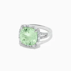 Rings|BH Multi 14K White Gold Green Amethyst and Diamond Ring