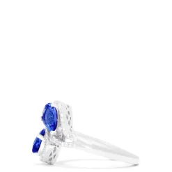 Rings|Effy Jewelry 14K White Gold Pear Cut Tanzanite and Diamond Ring, 0.74 TCW