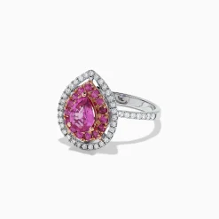 Rings|BH Multi 14K White Gold Pink Sapphire and Diamond Ring, 1.85 TCW