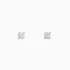 Earrings|Effy Jewelry 14K White Gold Princess Cut Diamond Solitaire Stud Earrings, 0.49 TCW