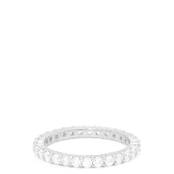 Rings|Louis Creations 14K White Gold Prong Set Diamond Eternity Band, 1.00 TCW