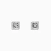Earrings|Effy Jewelry 14K White Gold Square Diamond Halo Stud Earrings 0.46 TCW