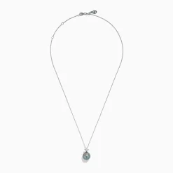 Necklaces & Pendants|Effy Jewelry 14K White Gold Tahitian Pearl and Diamond Pendant