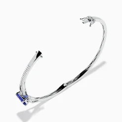 Bracelets|Effy Jewelry 14K White Gold Tanzanite and Diamond Bangle