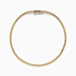 Bracelets|Effy Jewelry 14K Yellow Gold 0.25 Ct. Diamond Tennis Bracelet