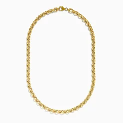 Necklaces & Pendants|Effy Jewelry 14K Yellow Gold 18" Hollow Rolo Chain