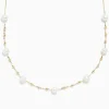 Necklaces & Pendants|BH Multi 14K Yellow Gold 16" Pearl Station Necklace