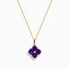 Necklaces & Pendants|Effy Jewelry 14K Yellow Gold Amethyst and Diamond Pendant