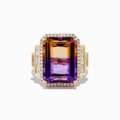 Rings|Effy Jewelry 14K Yellow Gold Ametrine and Diamond Ring