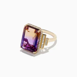 Rings|Effy Jewelry 14K Yellow Gold Ametrine and Diamond Ring