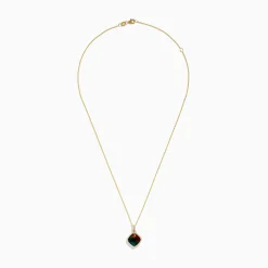 Necklaces & Pendants|Effy Jewelry 14K Yellow Gold Ammolite and DIamond Pendant