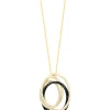 Necklaces & Pendants|Effy Jewelry 14K Yellow Gold Black and White Diamond Pendant, 0.48 TCW