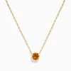 Necklaces & Pendants|Effy Jewelry 14K Yellow Gold Citrine Bezel Paperclip Chain Pendant