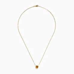 Necklaces & Pendants|Effy Jewelry 14K Yellow Gold Citrine Bezel Paperclip Chain Pendant
