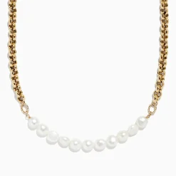 Necklaces & Pendants|Effy Jewelry 14K Yellow Gold Cultured Fresh Water Pearl u0026Gold Chain Necklace