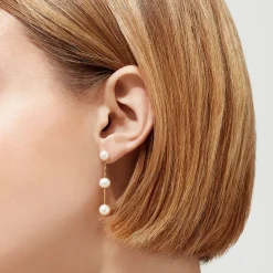 Earrings|Effy Jewelry 14K Yellow Gold Cultured Fresh Water Pearl Drop Earrings